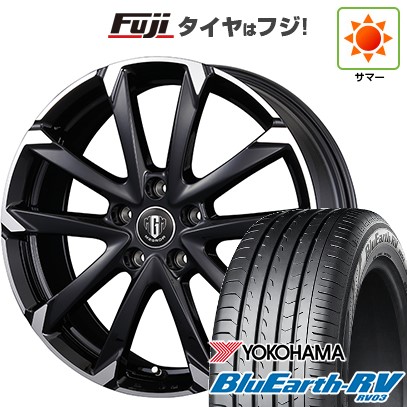 【パンク保証付き】【新品国産車用5穴114.3】 夏タイヤ ホイール4本セット 225/50R18 ヨコハマ ブルーアース RV-03 コーセイ MZ-GROW C52S 7.5J 18インチ(送料無料)