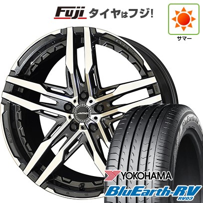 【パンク保証付き】【新品国産車用5穴114.3】 夏タイヤ ホイール4本セット 225/55R18 ヨコハマ ブルーアース RV-03 共豊 シャレン RG【限定】 8J 18インチ(送料無料)