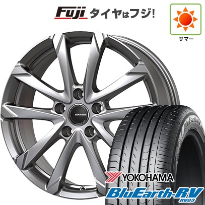 【パンク保証付き】【新品国産車用5穴114.3】 夏タイヤ ホイール4本セット 225/45R18 ヨコハマ ブルーアース RV-03 コーセイ クレイシズ GC36F 7.5J 18インチ(送料無料)