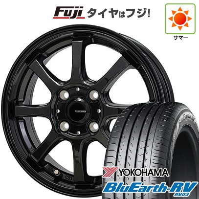 【パンク保証付き】【新品国産車用4穴100】 夏タイヤ ホイール4本セット 185/65R15 ヨコハマ ブルーアース RV-03 ホットスタッフ ジースピード G-08 5.5J 15インチ(送料無料)