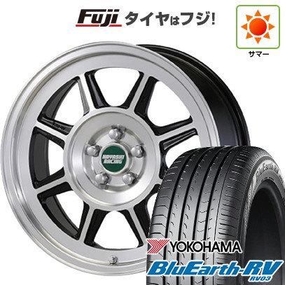 【パンク保証付き】【新品国産車用5穴114.3】 夏タイヤ ホイール4本セット 215/55R17 ヨコハマ ブルーアース RV-03 ハヤシレーシング ハヤシストリート タイプSTL 7J 17インチ(送料無料)|フジ スペシャルセレクション