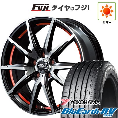 【パンク保証付き】【新品国産車用5穴114.3】 夏タイヤ ホイール4本セット 215/65R16 ヨコハマ ブルーアース RV-03 MID WHEELS RX-02 6.5J 16インチ(送料無料)