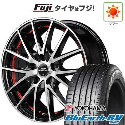 【パンク保証付き】【新品国産車用5穴114.3】 夏タイヤ ホイール4本セット 225/50R18 ヨコハマ ブルーアース RV-03 MID WHEELS RX27 7J 18インチ(送料無料)｜フジ スペシャルセレクション 104,445円