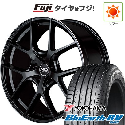 【パンク保証付き】【新品国産車用5穴114.3】 夏タイヤ ホイール4本セット 245/35R20 ヨコハマ ブルーアース RV-03 MID WHEELS MID EXCLUSIVE 025F 8.5J 20インチ(送料無料)