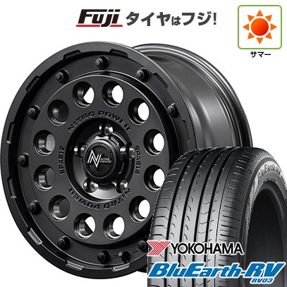 【パンク保証付き】【新品国産車用5穴114.3】 夏タイヤ ホイール4本セット 215/65R16 ヨコハマ ブルーアース RV-03 MID WHEELS NITRO POWER H12 ショットガン 7J 16インチ(送料無料)