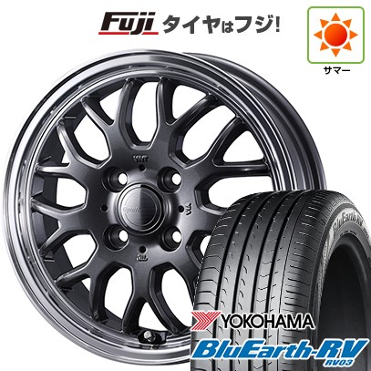 【パンク保証付き】【新品国産車用4穴100】 夏タイヤ ホイール4本セット 185/65R15 ヨコハマ ブルーアース RV-03 WEDS ウェッズ グラフト 9M 5.5J 15インチ(送料無料)
