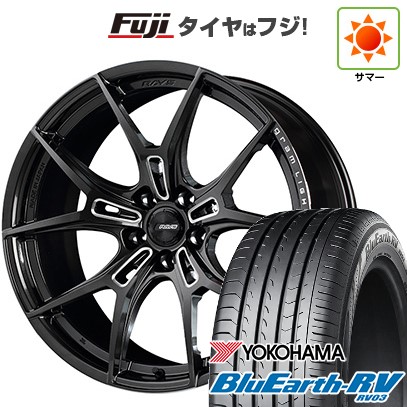 【パンク保証付き】【新品国産車用5穴114.3】 夏タイヤ ホイール4本セット 235/50R18 ヨコハマ ブルーアース RV-03 RAYS レイズ グラムライツ 57FXZ 7.5J 18インチ(送料無料) 133,250円