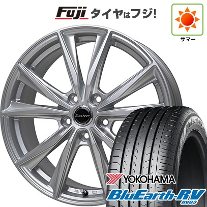 【パンク保証付き】【新品国産車用5穴114.3】 夏タイヤ ホイール4本セット 225/65R17 ヨコハマ ブルーアース RV-03 ホットスタッフ エクスターST 7J 17インチ(送料無料)|フジ スペシャルセレクション