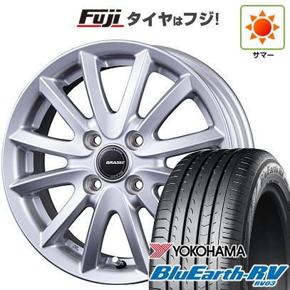 【パンク保証付き】【新品国産車用4穴100】 夏タイヤ ホイール4本セット 185/60R15 ヨコハマ ブルーアース RV-03 コーセイ クレイシズ VS6 5.5J 15インチ(送料無料)