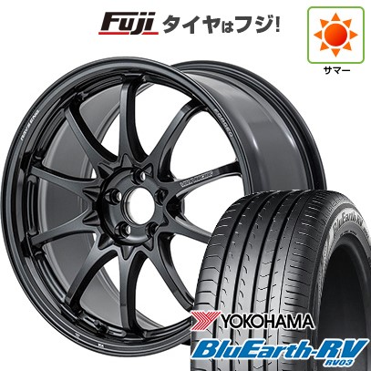 【パンク保証付き】【新品国産車用5穴114.3】 夏タイヤ ホイール4本セット 225/60R18 ヨコハマ ブルーアース RV-03 RAYS レイズ ボルクレーシング CE28N-plus 7.5J 18インチ(送料無料)