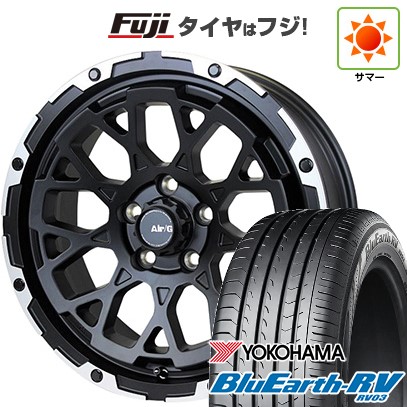 【パンク保証付き】【新品】ヤリスクロス 夏タイヤ ホイール4本セット 205/65R16 ヨコハマ ブルーアース RV-03 フォーバイフォーエンジニア エアージー ロックス 7J 16インチ(送料無料)