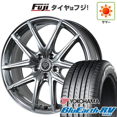 【パンク保証付き】【新品】40系アルファード/ヴェルファイア用 夏タイヤ ホイール4本セット 225/55R19 ヨコハマ ブルーアース RV-03 トピー ロンギヌス RE-X トヨタ･レクサス車専用 7J 19インチ(送料無料)