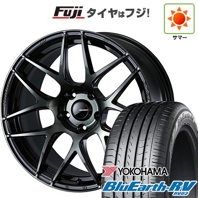 【パンク保証付き】【新品国産車用5穴114.3】 夏タイヤ ホイール4本セット 215/45R18 ヨコハマ ブルーアース RV-03 WEDS ウェッズスポーツ SA-27R 7.5J 18インチ(送料無料)