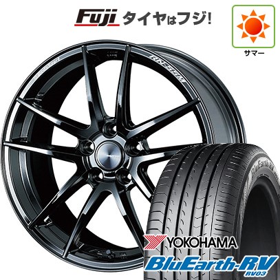 【パンク保証付き】【新品国産車用5穴114.3】 夏タイヤ ホイール4本セット 225/50R18 ヨコハマ ブルーアース RV-03 WEDS ウェッズ ウェッズスポーツ RN-55M 8J 18インチ(送料無料)