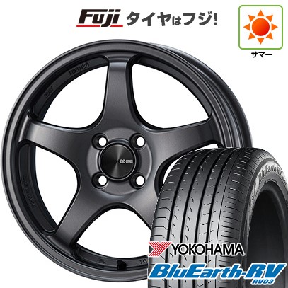 【パンク保証付き】【新品国産車用4穴100】 夏タイヤ ホイール4本セット 185/60R15 ヨコハマ ブルーアース RV-03 ENKEI エンケイ PerformanceLine PF05 6J 15インチ(送料無料)|フジ スペシャルセレクション