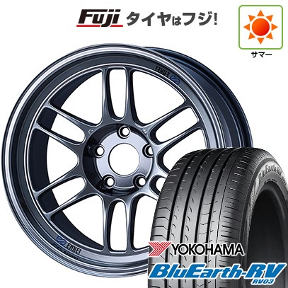 【パンク保証付き】【新品国産車用5穴114.3】 夏タイヤ ホイール4本セット 215/60R17 ヨコハマ ブルーアース RV-03 ENKEI エンケイ Racing RP-F1 7J 17インチ(送料無料)｜フジ スペシャルセレクション