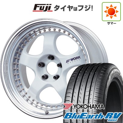 【パンク保証付き】【新品国産車用5穴114.3】 夏タイヤ ホイール4本セット 215/45R18 ヨコハマ ブルーアース RV-03 WORK ワーク マイスター S1 3P 7.5J 18インチ(送料無料) 211,050円