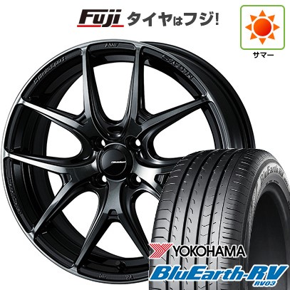 【パンク保証付き】【新品国産車用4穴100】 夏タイヤ ホイール4本セット 185/65R15 ヨコハマ ブルーアース RV-03 WEDS ウェッズスポーツ SA-01R 6J 15インチ(送料無料)