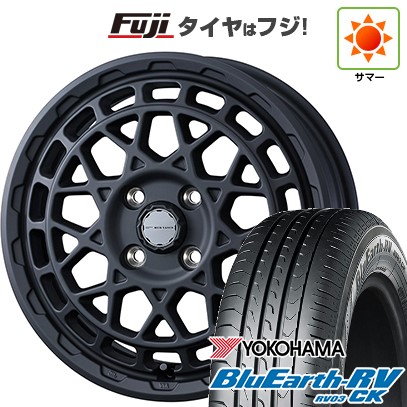 【パンク保証付き】【新品 軽自動車】N-BOX タント スペーシア 夏タイヤ ホイール4本セット 155/65R14 ヨコハマ ブルーアース RV-03CK WEDS ウェッズアドベンチャー マッドヴァンス X タイプM 4.5J 14インチ(送料無料)