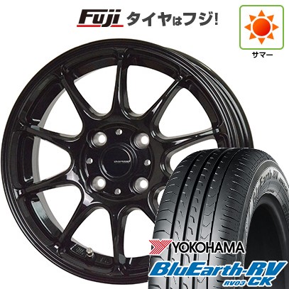 【パンク保証付き】【新品国産車用4穴100】 夏タイヤ ホイール4本セット 185/70R14 ヨコハマ ブルーアース RV-03CK ホットスタッフ ジースピード G-07 5J 14インチ(送料無料)