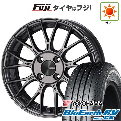 【パンク保証付き】【新品 軽自動車】タフト ソリオ 夏タイヤ ホイール4本セット 165/65R15 ヨコハマ ブルーアース RV-03CK ENKEI エンケイ PerformanceLine PFM1 5J 15インチ(送料無料)