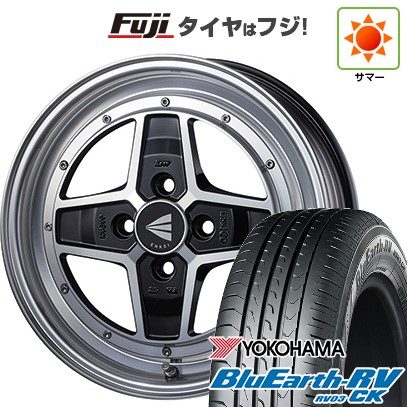 【パンク保証付き】【新品 軽自動車】N-BOX タント スペーシア 夏タイヤ ホイール4本セット 165/55R15 ヨコハマ ブルーアース RV-03CK ENKEI エンケイ Neo Classic アパッチ2 5J 15インチ(送料無料)