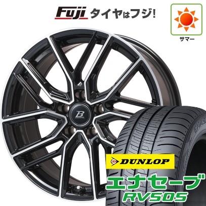 【新品国産車用5穴114.3】 夏タイヤ ホイール4本セット 225/45R18 ダンロップ エナセーブ RV505 ブランドルライン ヴァレーゼ ブラックポリッシュ 7.5J 18インチ(送料無料)|フジ スペシャルセレクション