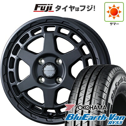 【新品】プロボックス/サクシード(160系) 夏タイヤ ホイール4本セット 155/80R14 88/86N ヨコハマ ブルーアース Van RY55 WEDS ウェッズアドベンチャー マッドヴァンス X タイプS 5J 14インチ(送料無料)|フジ スペシャルセレクション