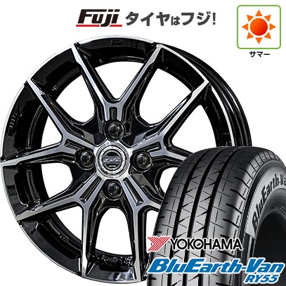 【新品】プロボックス/サクシード(160系) 夏タイヤ ホイール4本セット 155/80R14 88/86N ヨコハマ ブルーアース Van RY55 共豊 スマック +EK M1 5J 14インチ(送料無料)|フジ スペシャルセレクション