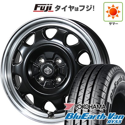 【新品 軽自動車】軽トラ 軽バン 夏タイヤ ホイール4本セット 145/80R12 80/78N ヨコハマ ブルーアース Van RY55 トピー ランドフット SWZ 数量限定 3.5J 12インチ(送料無料)