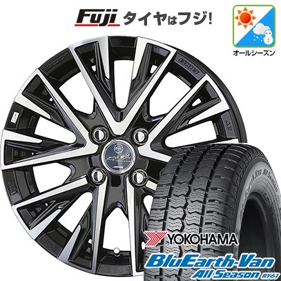 【新品】プロボックス/サクシード(160系) オールシーズンタイヤ ホイール4本セット 155/80R14 88/86N ヨコハマ ブルーアース Van RY61 オールシーズン 共豊 スマック レジーナ 5J 14インチ(送料無料)|フジ スペシャルセレクション