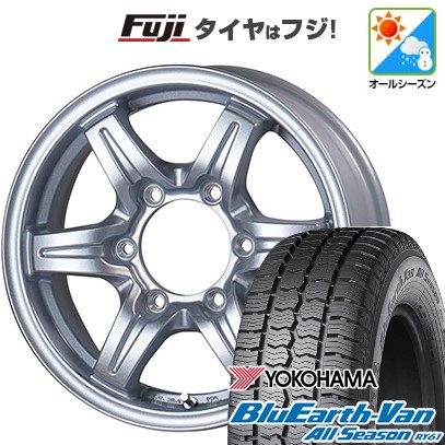 【新品】ハイエース200系 オールシーズンタイヤ ホイール4本セット 195/80R15 107/105N ヨコハマ ブルーアース Van RY61 オールシーズン TWS グランヴァード NEO 6J 15インチ(送料無料)