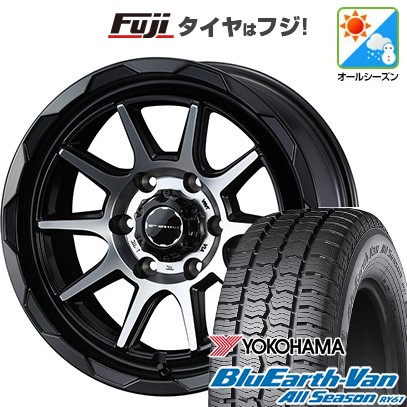 【新品】ハイエース200系 オールシーズンタイヤ ホイール4本セット 195/80R15 107/105N ヨコハマ ブルーアース Van RY61 オールシーズン WEDS ウェッズアドベンチャー マッドヴァンス 06 6J 15インチ(送料無料)|フジ スペシャルセレクション