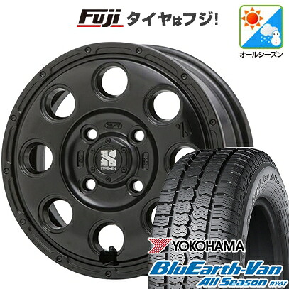 【新品 軽自動車】軽トラ 軽バン オールシーズンタイヤ ホイール4本セット 145/80R12 80/78N ヨコハマ ブルーアース Van RY61 オールシーズン MLJ エクストリームJ KK03 3.5J 12インチ(送料無料)