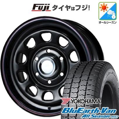 【新品】キャラバン オールシーズンタイヤ ホイール4本セット 195/80R15 107/105N ヨコハマ ブルーアース Van RY61 オールシーズン MLJ デイトナSS 6J 15インチ(送料無料)|フジ スペシャルセレクション
