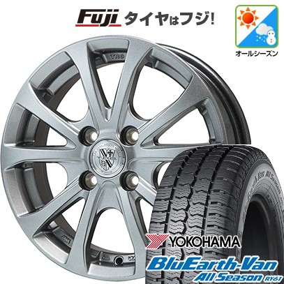 【新品 軽自動車】軽トラ 軽バン オールシーズンタイヤ ホイール4本セット 145/80R12 80/78N ヨコハマ ブルーアース Van RY61 オールシーズン ビッグウエイ TRG-バーンII 3.5J 12インチ(送料無料)｜フジ スペシャルセレクション