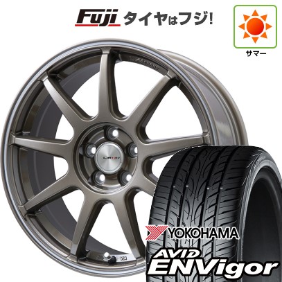 【新品国産車用5穴100】 夏タイヤ ホイール4本セット 225/55R18 ヨコハマ エイビッド エンビガーS321 レアマイスター LMスポーツ LM-QR ブロンズ/ラインポリッシュ 7.5J 18インチ(送料無料)