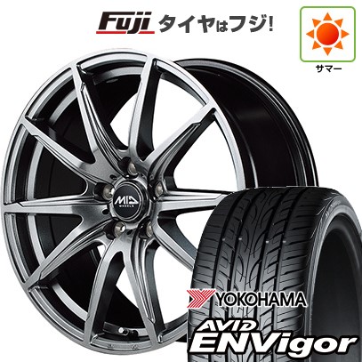 【新品国産車用5穴114.3】 夏タイヤ ホイール4本セット 235/50R18 ヨコハマ エイビッド エンビガーS321 MID WHEELS SLS 8J 18インチ(送料無料)