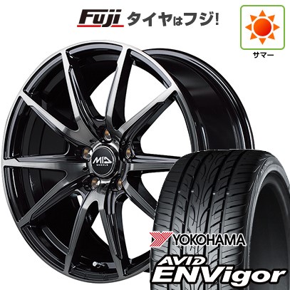【新品国産車用5穴114.3】 夏タイヤ ホイール4本セット 225/45R18 ヨコハマ エイビッド エンビガーS321 MID WHEELS DR-02 7J 18インチ(送料無料)