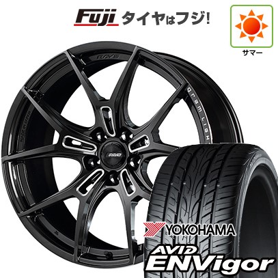 【新品国産車用5穴114.3】 夏タイヤ ホイール4本セット 225/45R18 ヨコハマ エイビッド エンビガーS321 RAYS レイズ グラムライツ 57FXZ 7.5J 18インチ(送料無料)
