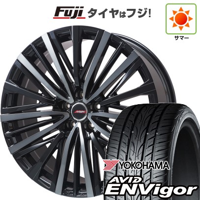 【新品国産車用5穴114.3】 夏タイヤ ホイール4本セット 225/45R18 ヨコハマ エイビッド エンビガーS321 プレミックス MER-V ブラッククリア 7J 18インチ(送料無料)｜フジ スペシャルセレクション