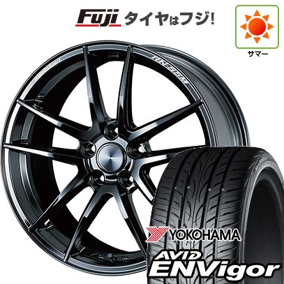 【新品国産車用5穴100】 夏タイヤ ホイール4本セット 225/55R18 ヨコハマ エイビッド エンビガーS321 WEDS ウェッズ ウェッズスポーツ RN-55M 7.5J 18インチ(送料無料)
