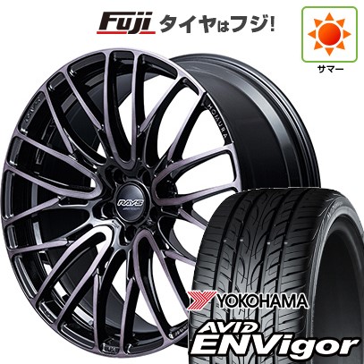 【新品国産車用5穴114.3】 夏タイヤ ホイール4本セット 235/55R18 ヨコハマ エイビッド エンビガーS321 RAYS レイズ ホムラ 2X10BD BLACK CLEAR EDITION 7.5J 18インチ(送料無料)
