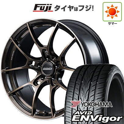 【新品国産車用5穴114.3】 夏タイヤ ホイール4本セット 245/40R20 ヨコハマ エイビッド エンビガーS321 RAYS レイズ ボルクレーシング G025 SZ EDITION 8.5J 20インチ(送料無料)|フジ スペシャルセレクション
