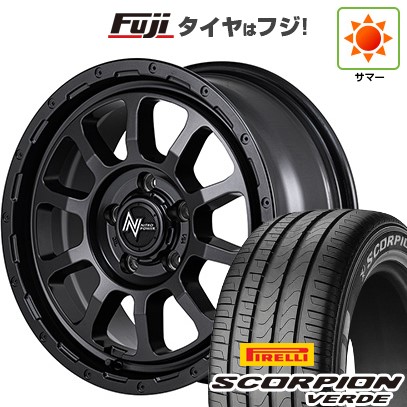 【新品】デリカD5 夏タイヤ ホイール4本セット 215/70R16 ピレリ スコーピオン ヴェルデ MID WHEELS NITRO POWER M10 パーシングS バレルブラックエディション 7J 16インチ(送料無料)