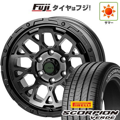 【新品】デリカD5 夏タイヤ ホイール4本セット 215/70R16 ピレリ スコーピオン ヴェルデ フォーバイフォーエンジニア エアージー ロックス ゴーストエディション 7J 16インチ(送料無料)
