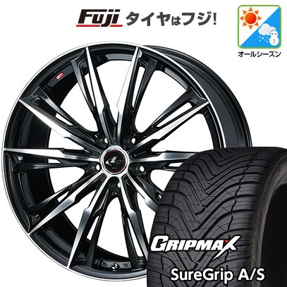 【新品国産車用5穴114.3】 オールシーズンタイヤ ホイール4本セット 235/50R18 グリップマックス シュアグリップ オールシーズン(限定) WEDS ウェッズ レオニス GX 8J 18インチ(送料無料)