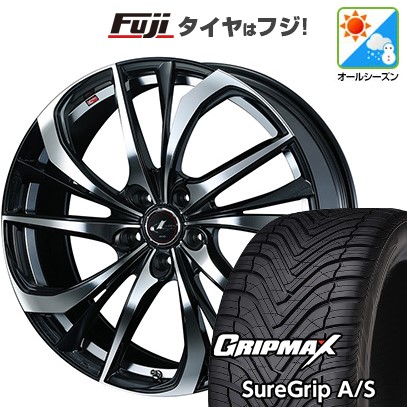【新品国産車用5穴114.3】 オールシーズンタイヤ ホイール4本セット 235/50R18 グリップマックス シュアグリップ オールシーズン(限定) WEDS ウェッズ レオニス TE 8J 18インチ(送料無料)