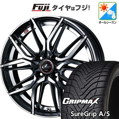 【新品国産車用5穴114.3】 オールシーズンタイヤ ホイール4本セット 235/50R18 グリップマックス シュアグリップ オールシーズン(限定) WEDS ウェッズ レオニス LM 8J 18インチ(送料無料)