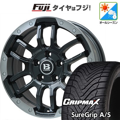 【新品国産車用5穴114.3】 オールシーズンタイヤ ホイール4本セット 215/50R18 グリップマックス シュアグリップ オールシーズン(限定) ビッグウエイ B-LUGNAS FRD(マットブラック/ブラッククリアリム) 7.5J 18インチ(送料無料)